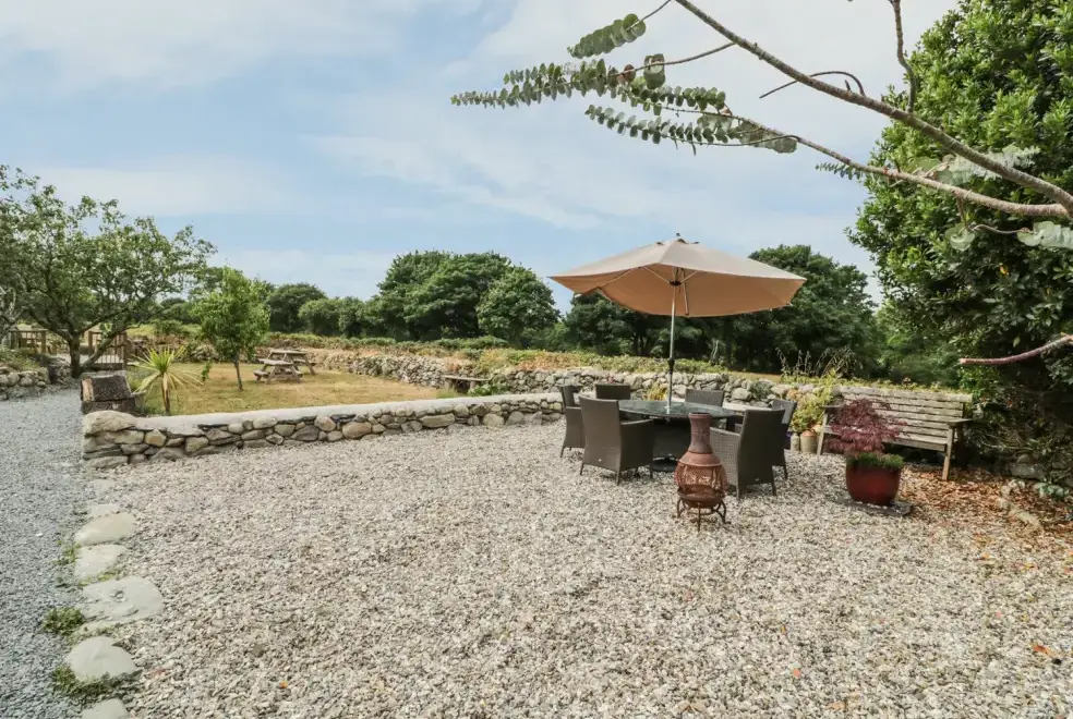 Garden furniture at Plas Mawr