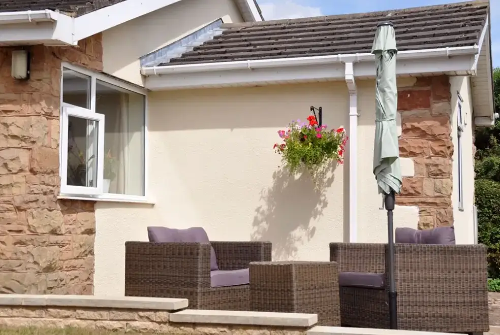 Patio area at Ploughman's Cottage