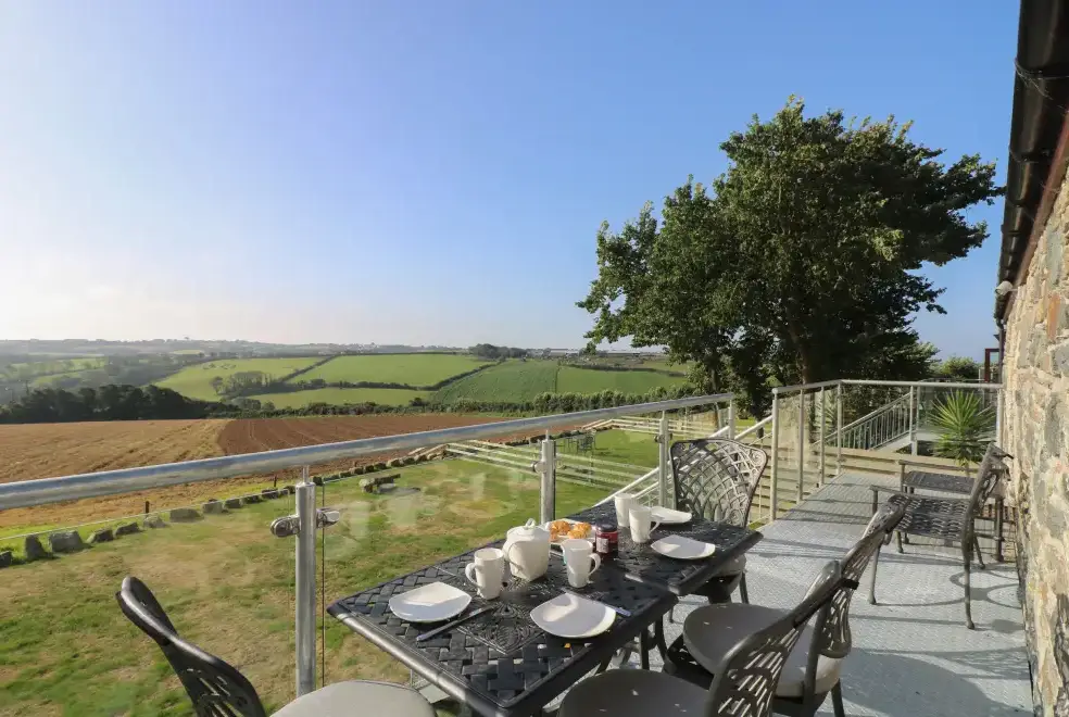 Countryside views at Pol Glas Hall