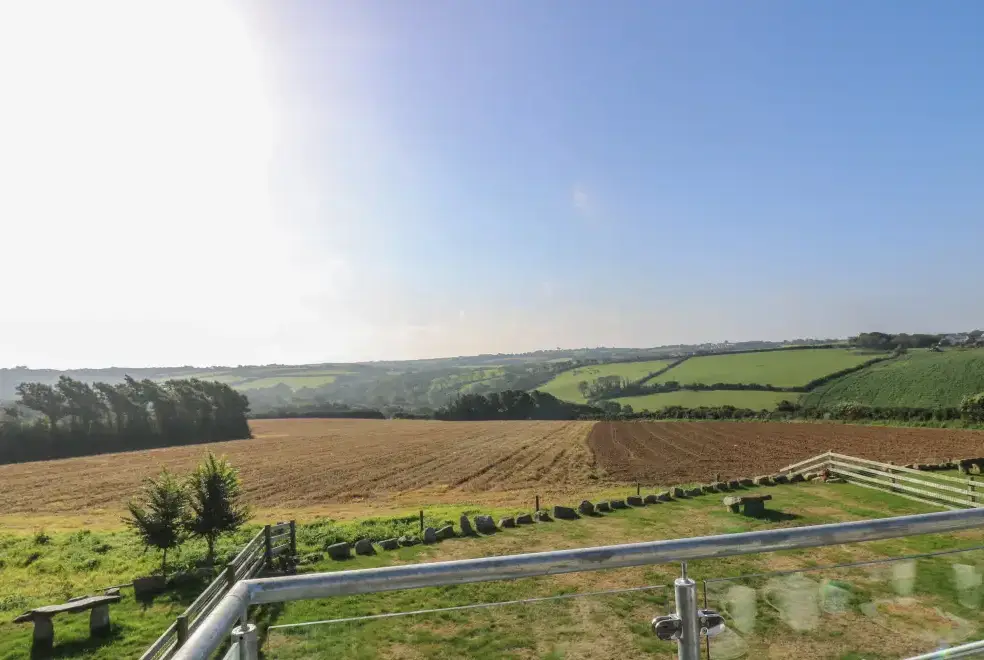 Countryside views at Pol Glas Hall