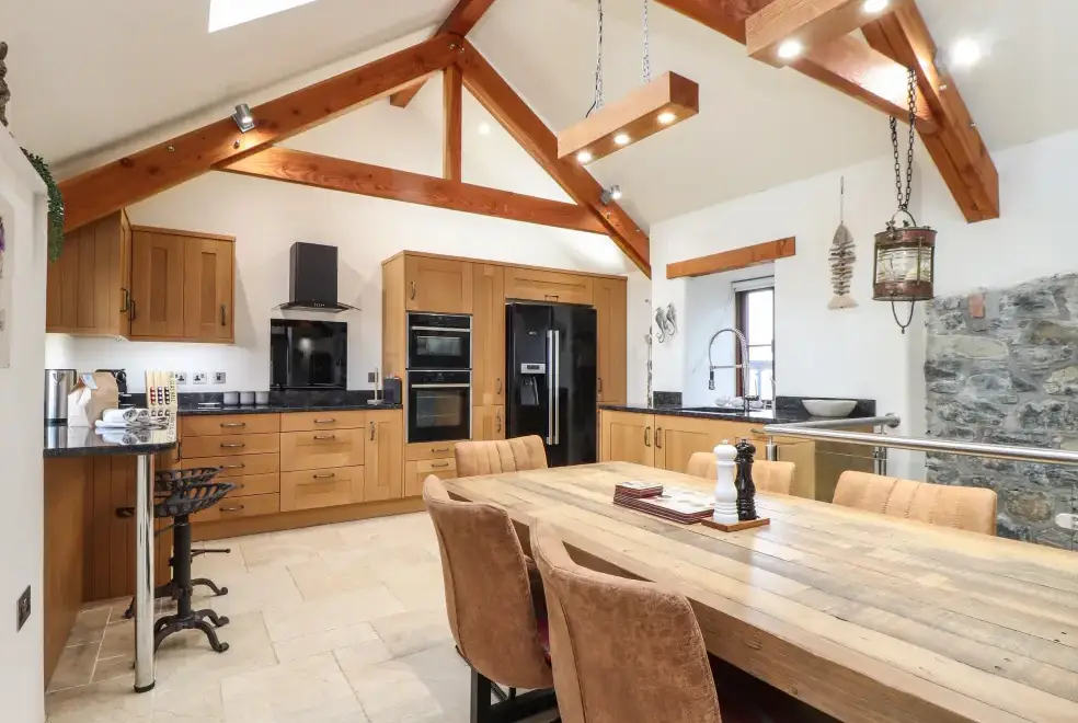 Kitchen/diner at Pol Glas Hall