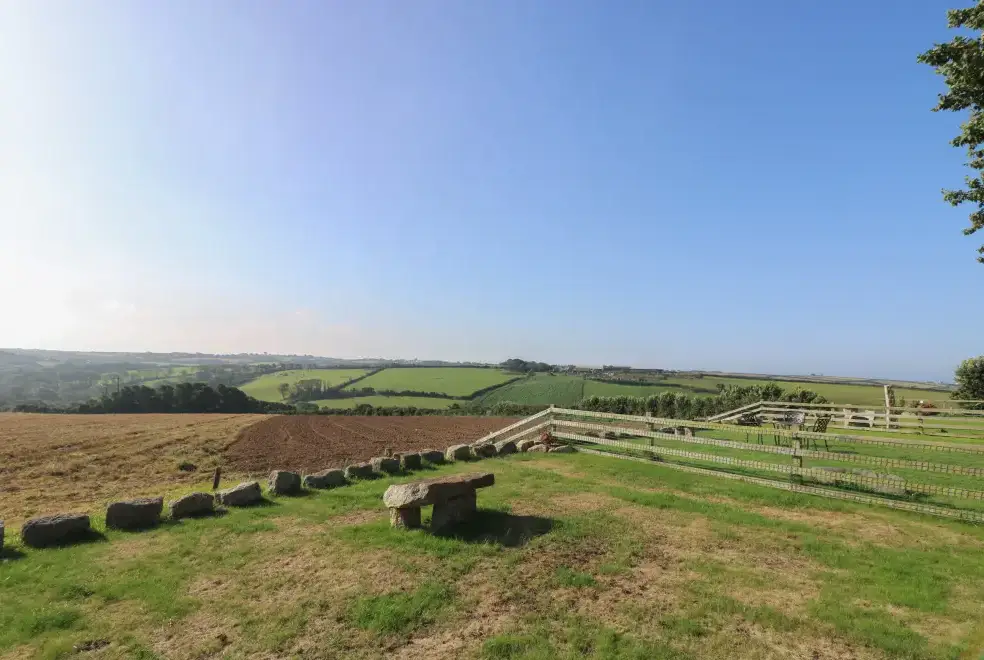 Countryside views at Pol Glas Hall