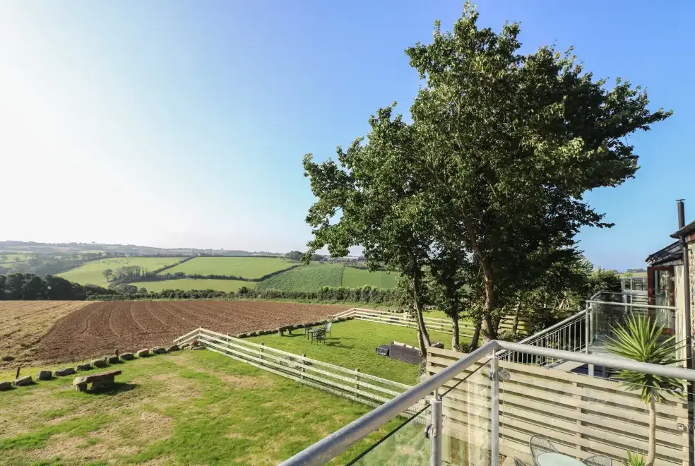 Countryside views at Pol Glas Hall