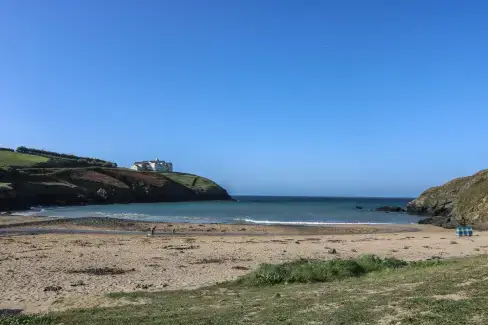 Coastal scenes near Pol Glas Hall, Cornwall
