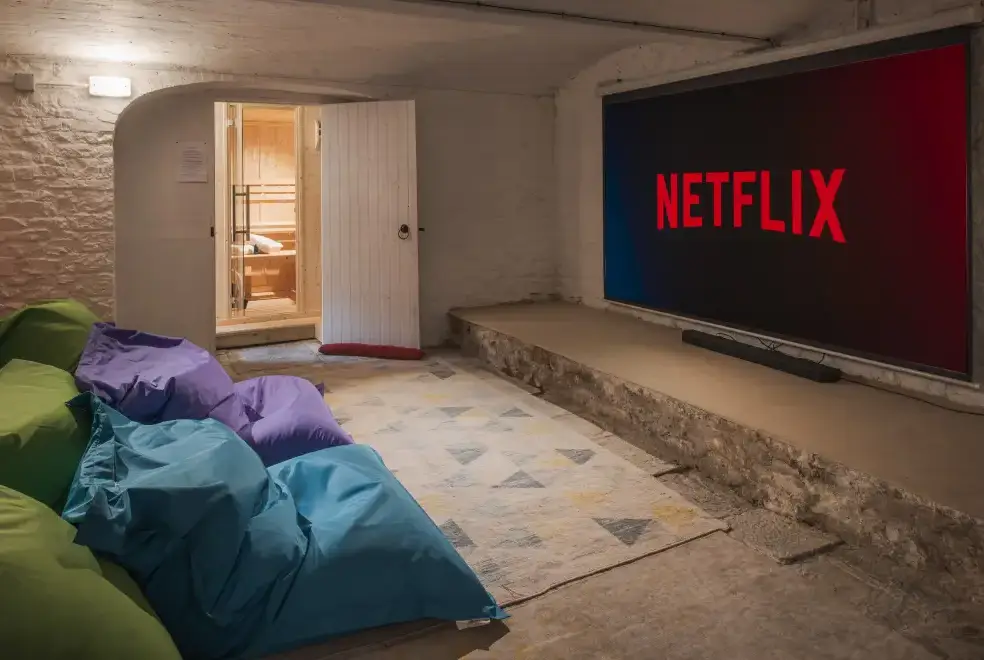 Cinema room at Portman House