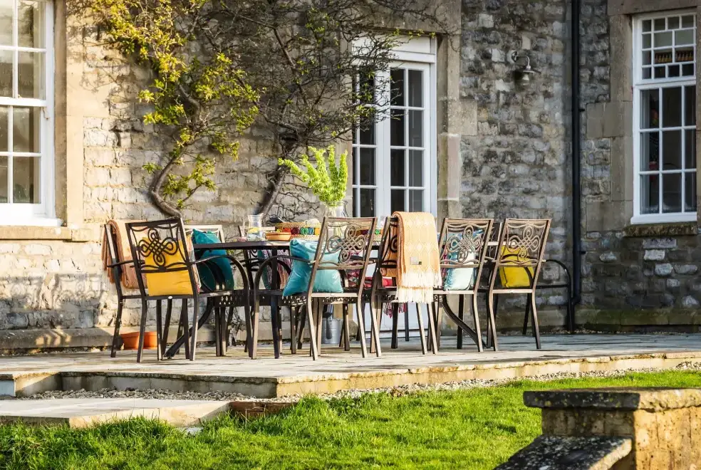 Patio area at Portman House