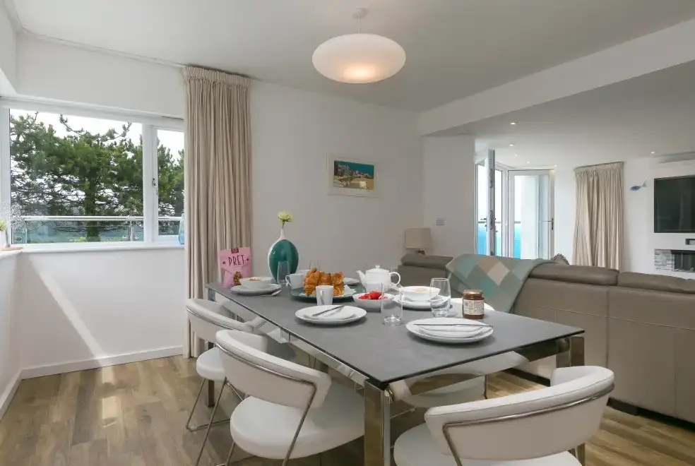 Open plan living area at Portside