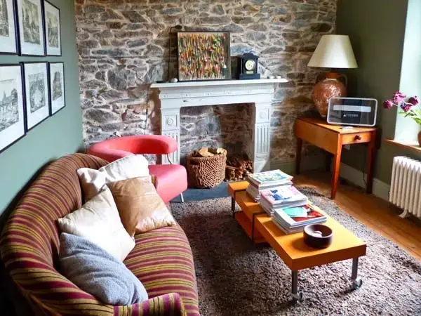 Lounge at Raceside Farmhouse, Lake District National Park, 
