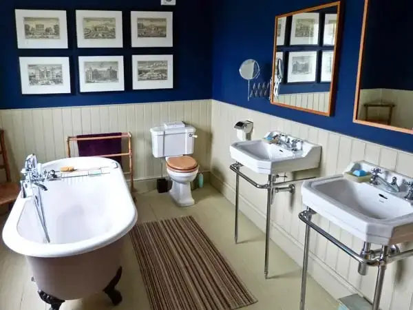 Family bathroom at Raceside Farmhouse, Lake District National Park, 