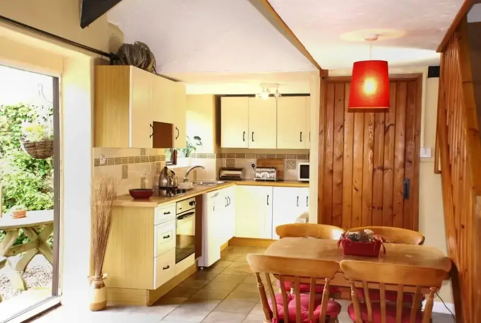 Kitchen/diner at Rafters, 2 bedrooms, sleeps 4, level enclosed garden, dog friendly