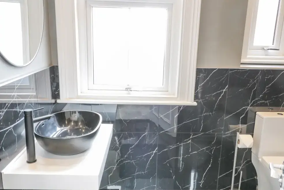 Ensuite bathroom at Railway House