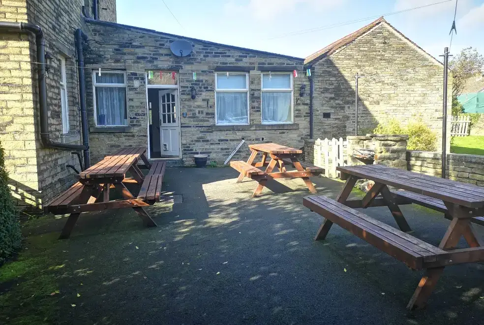 Patio area at Ravensprings
