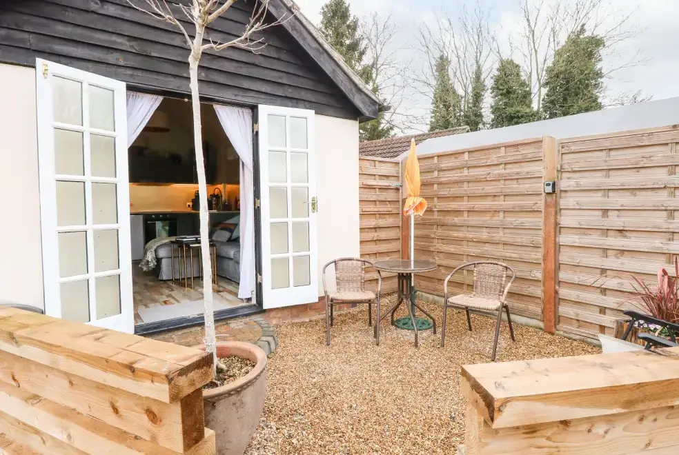 Enclosed garden at Red Brick Retreat