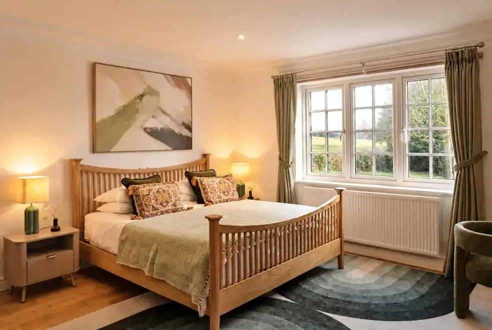 Super king-size bedroom at Red Gables