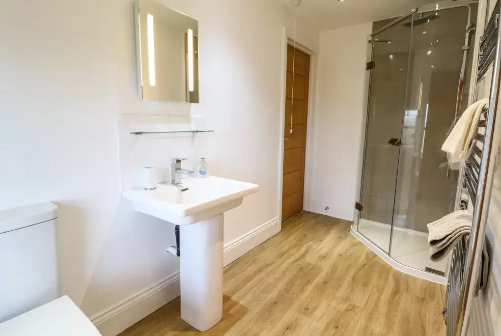 Shower room at Red House Farm