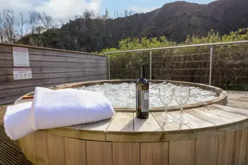 Private Hot Tub at Restharrow Lodge, Northumberland