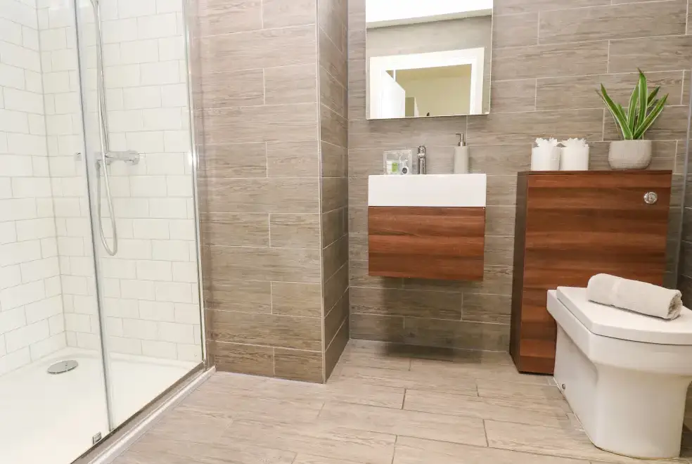 Shower room at Restharrow Lodge