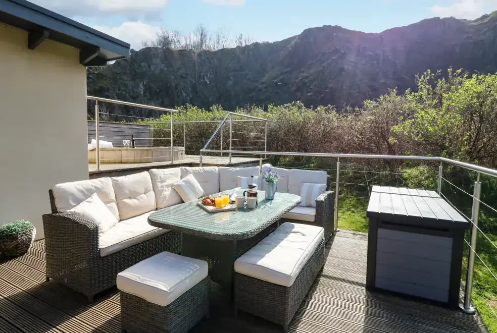 Decked area at Restharrow Lodge