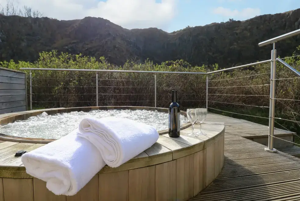 Private Hot Tub at Restharrow Lodge