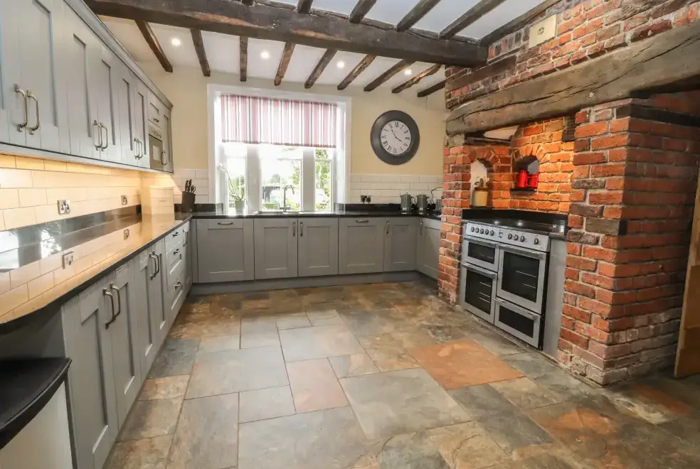 Farmhouse style kitchen at Rhandregynwen Hall