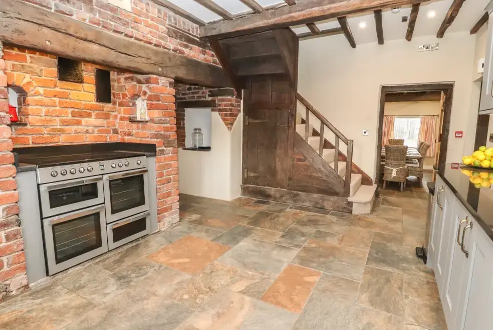 Farmhouse style kitchen at Rhandregynwen Hall