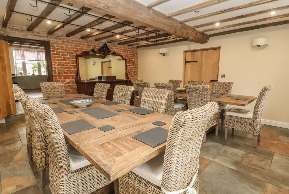 Dining room at Rhandregynwen Hall
