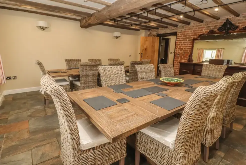 Dining room at Rhandregynwen Hall