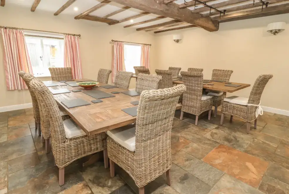 Dining room at Rhandregynwen Hall