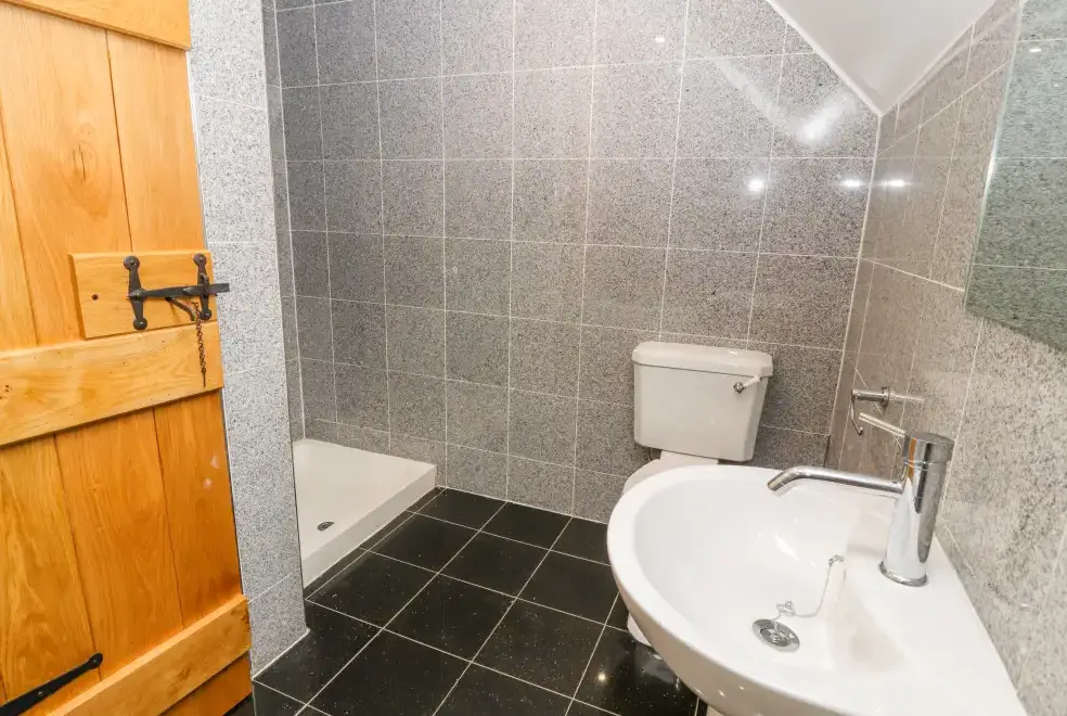 Shower room at Rhandregynwen Hall