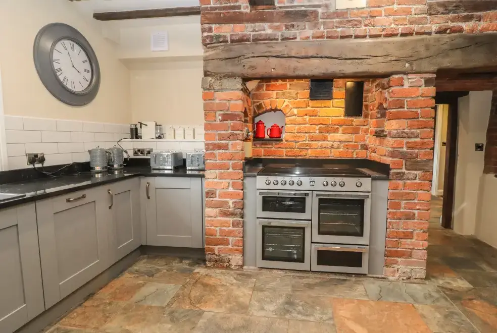 Farmhouse style kitchen at Rhandregynwen Hall