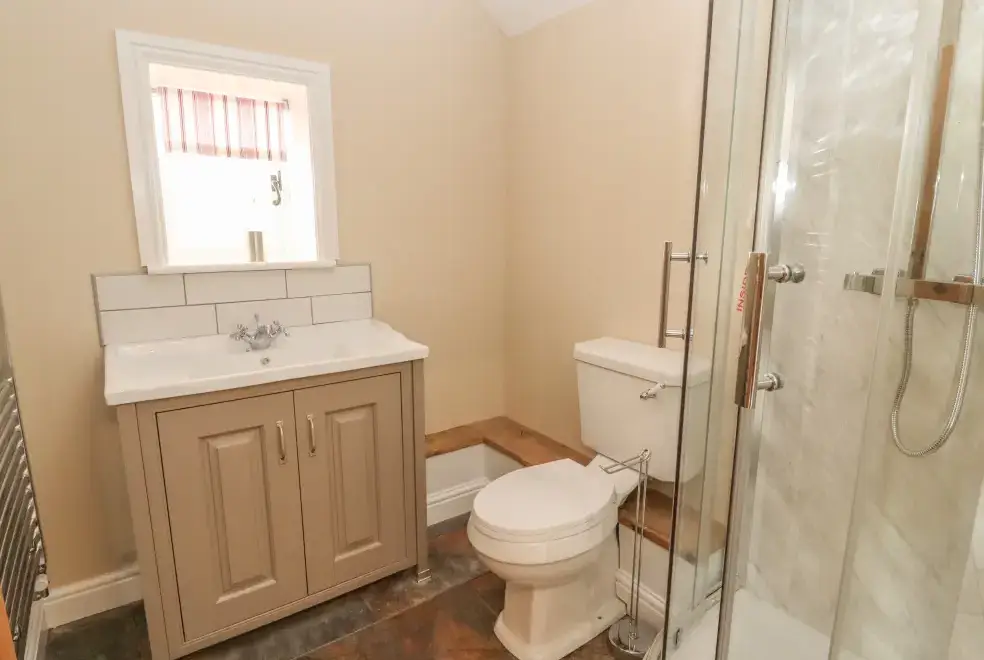 Shower room at Rhandregynwen Hall