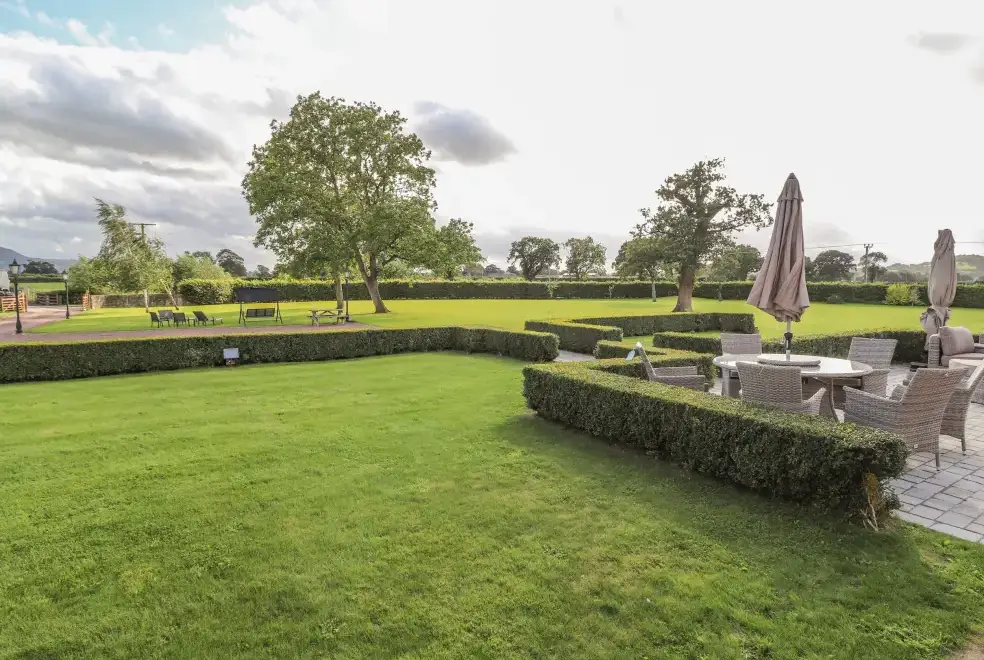 Countryside views at Rhandregynwen Hall