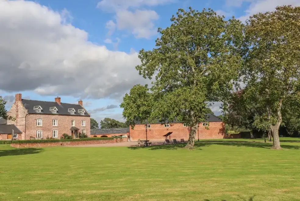 Countryside views at Rhandregynwen Hall