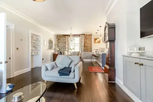 Open plan living area at Rhodewood Lodge, Pembrokeshire