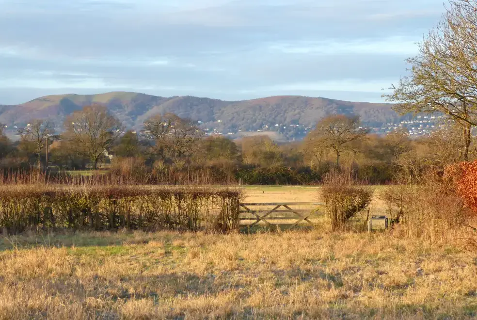 Countryside views at Rhydd Holiday Barn