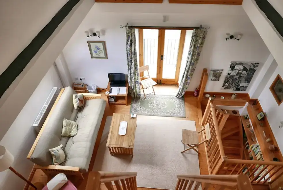 Lounge at Rhydd Holiday Barn