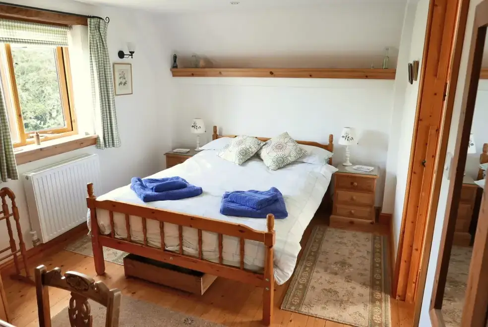 Bedroom at Rhydd Holiday Barn