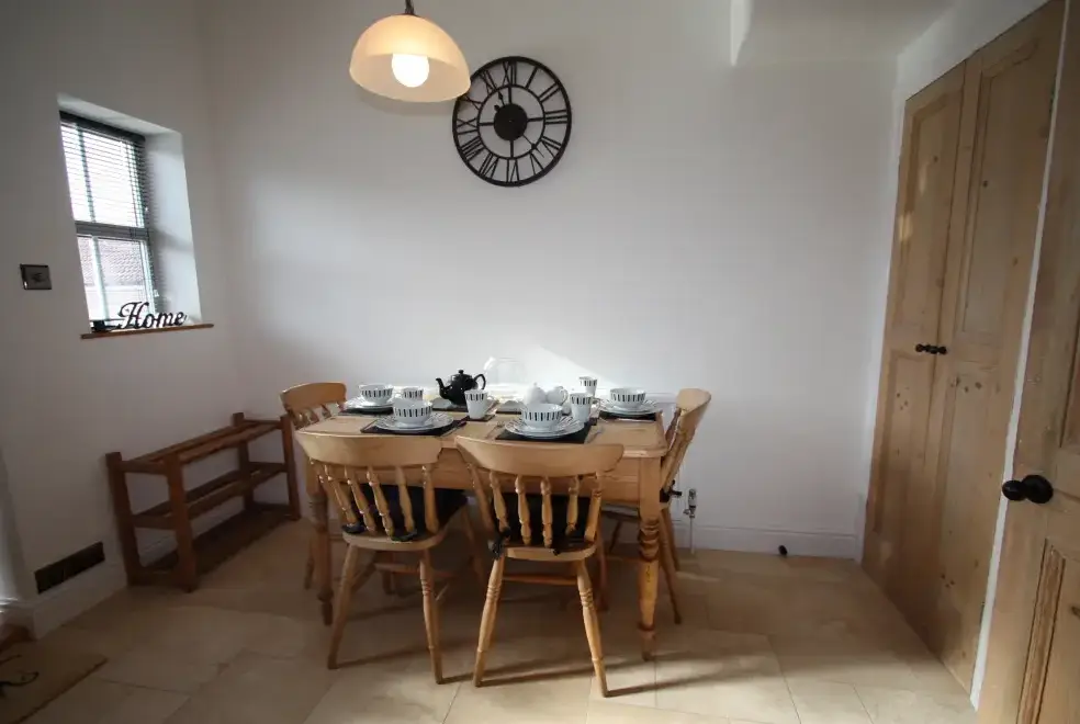 Dining room at River Bank Cottage