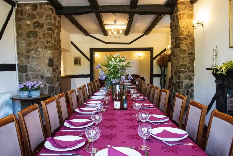 Dining room at River Wye Lodge