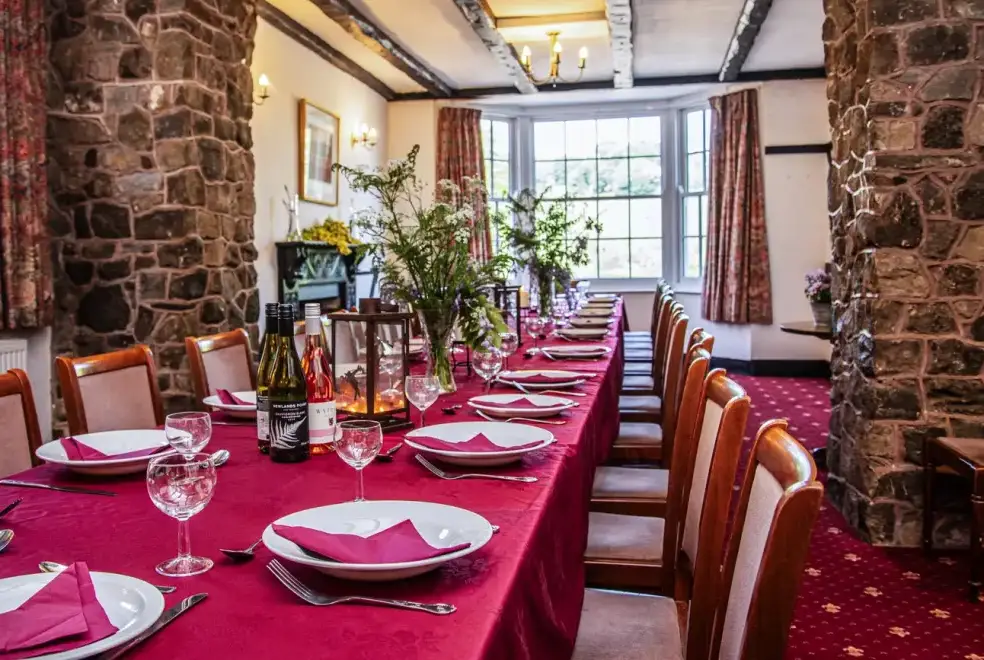 Dining room at River Wye Lodge