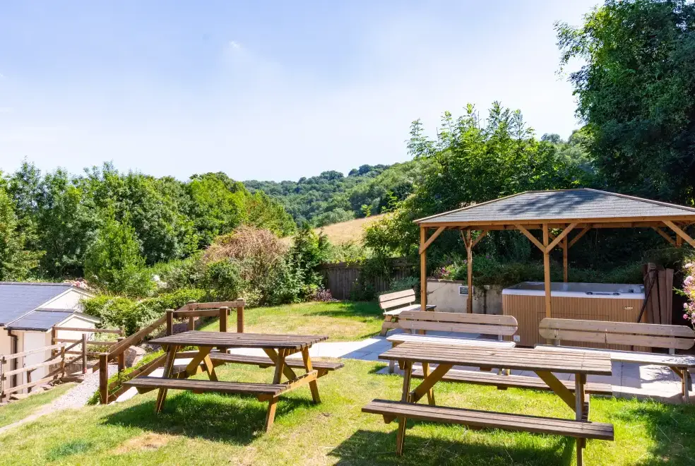 Outdoor games area at River Wye Lodge