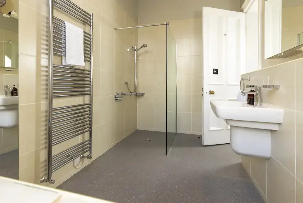 Wet room at Roa Island House