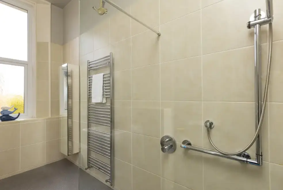 Wet room at Roa Island House