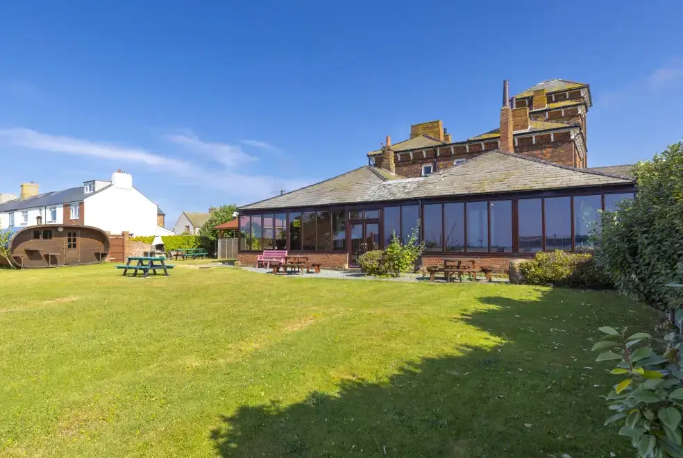 Enclosed garden at Roa Island House