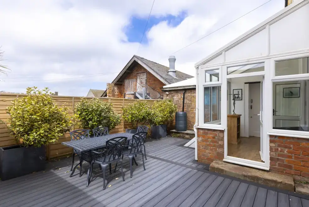 Decked area at Roa Island House