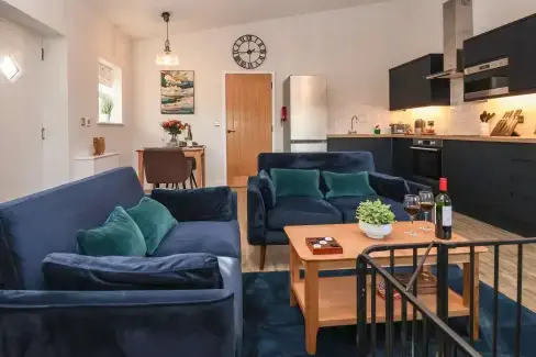 Open plan living area at Robins Nest, East Yorkshire