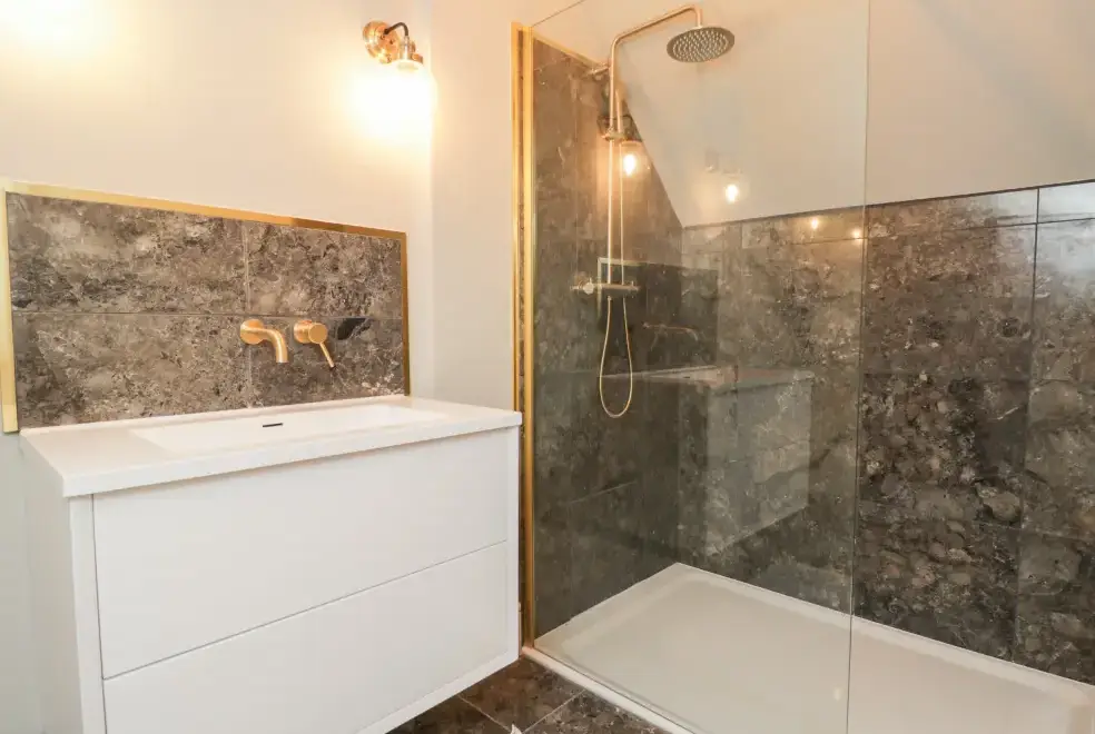 Shower room at Rockstowes House