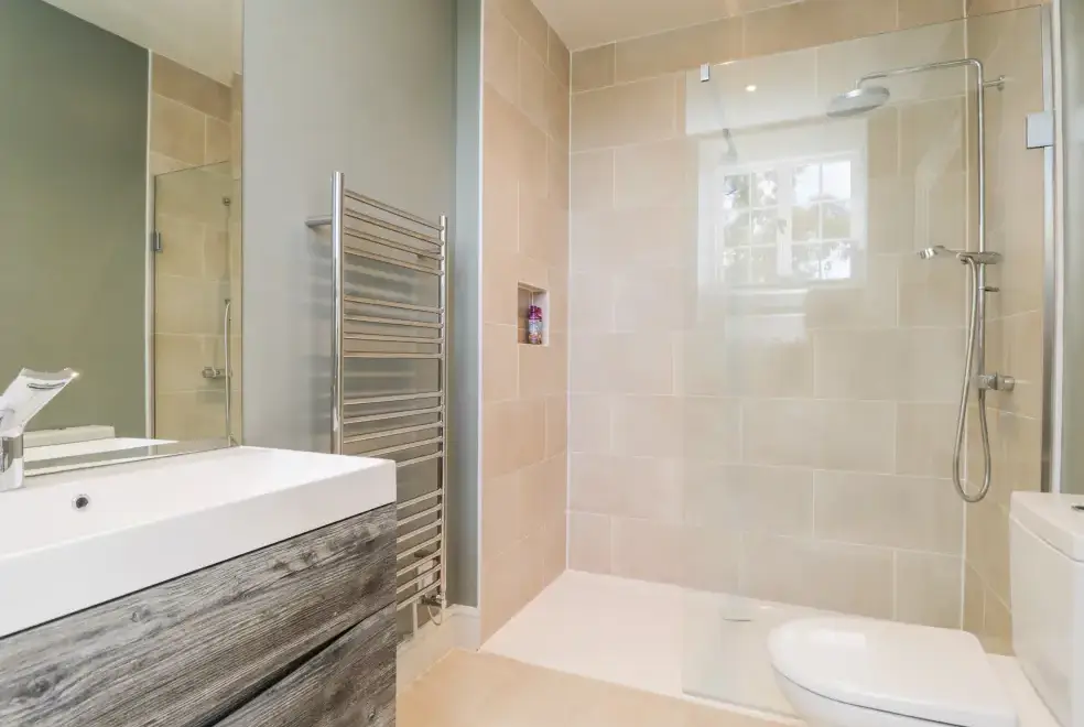 Shower room at Rockstowes House