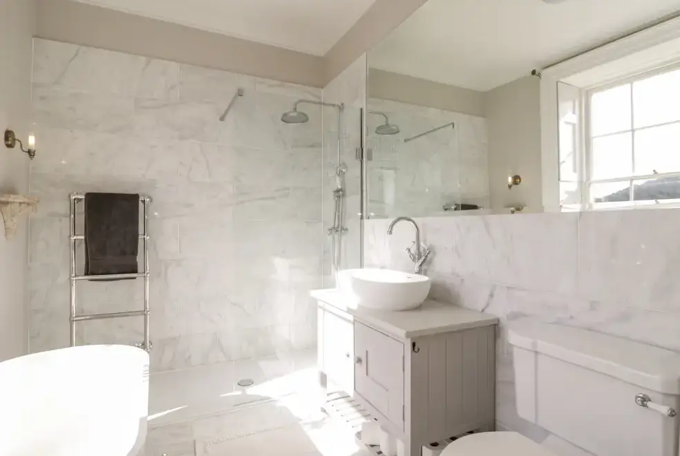 Shower room at Rockstowes House