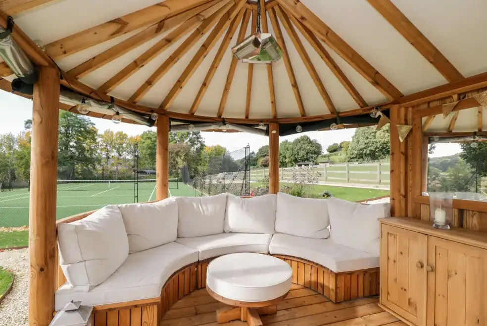Decked area at Rockstowes House